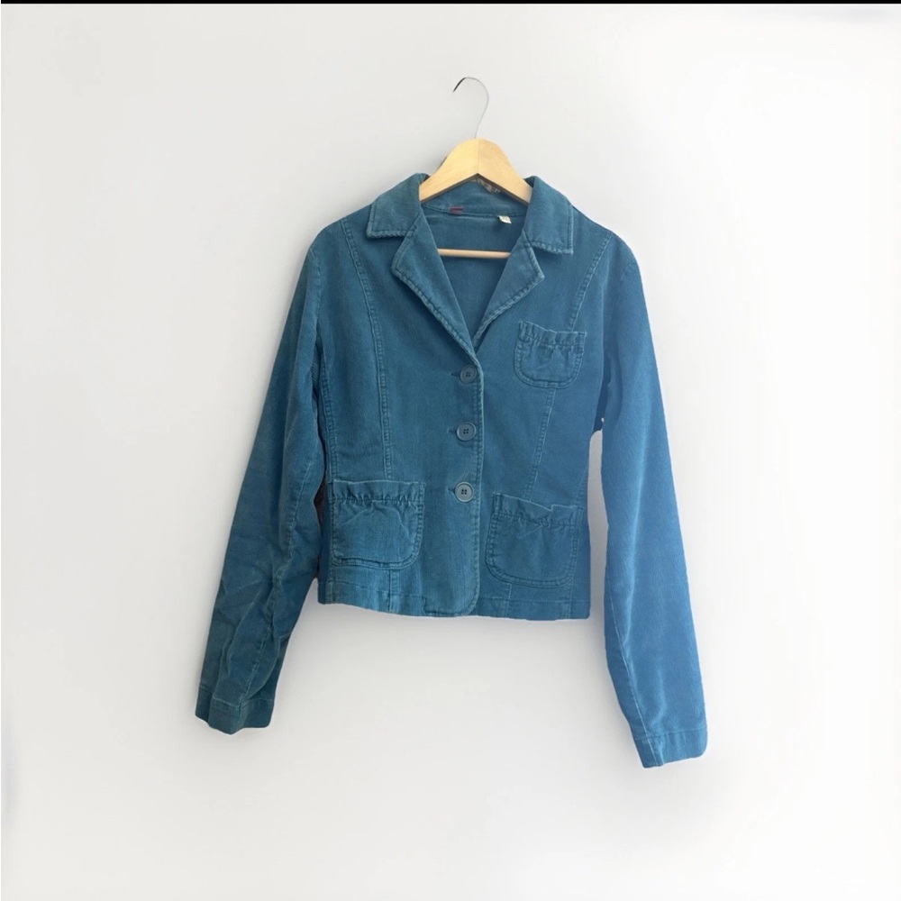 Bill Blass Teal Corduroy Blazer